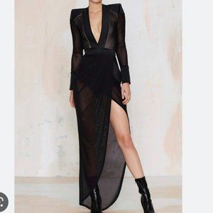 Zhivago Eye of Horus Sheer Black gown dress size XS  US2